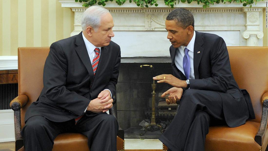 Obama meets with Netanyahu at the White House in September 2010.