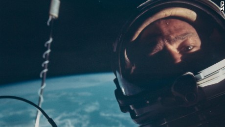 The first selfie in space