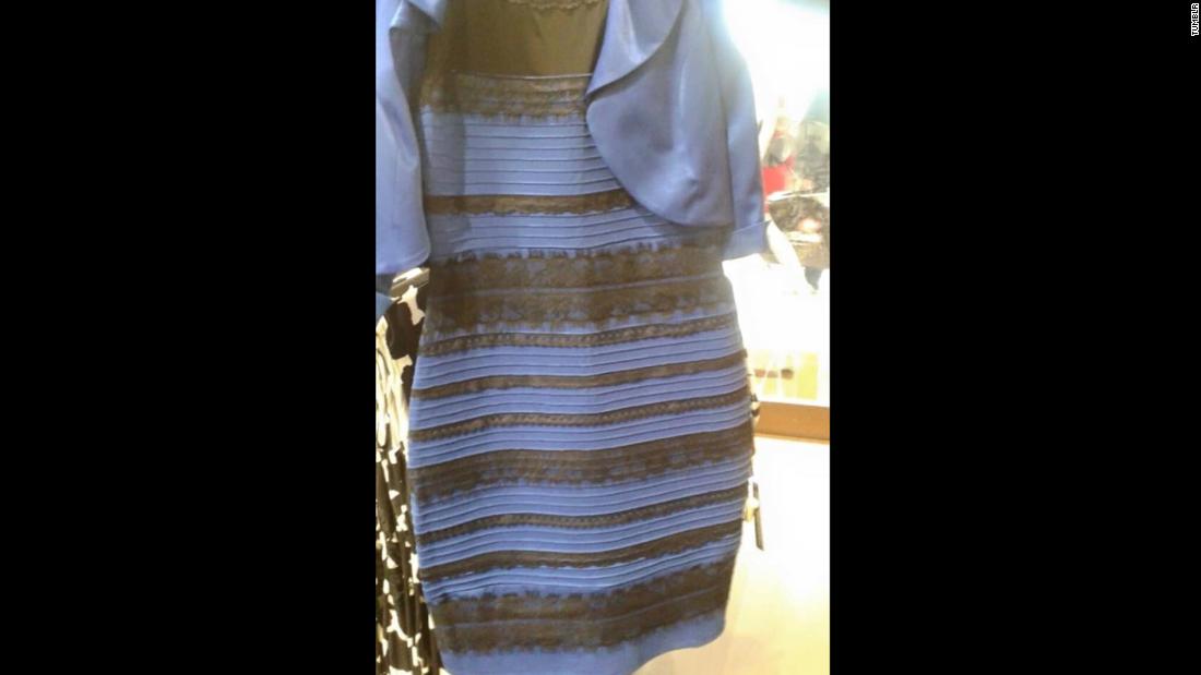 ... online about whether its colors were blue and black or white and gold
