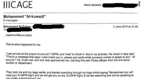 A sample of the emails exchanged between CAGE and Mohammed Emwazi.