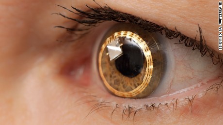 Contact lens with built-in telescope