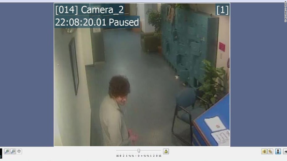 Authorities are releasing evidence in the trial against accused Boston Marathon bomber Dzhokhar Tsarnaev. Be warned: Some of the images in this gallery are graphic. Prosecutors say this still image from surveillance video shows Tsarnaev in the UMass Dartmouth gym the day after the bombings.