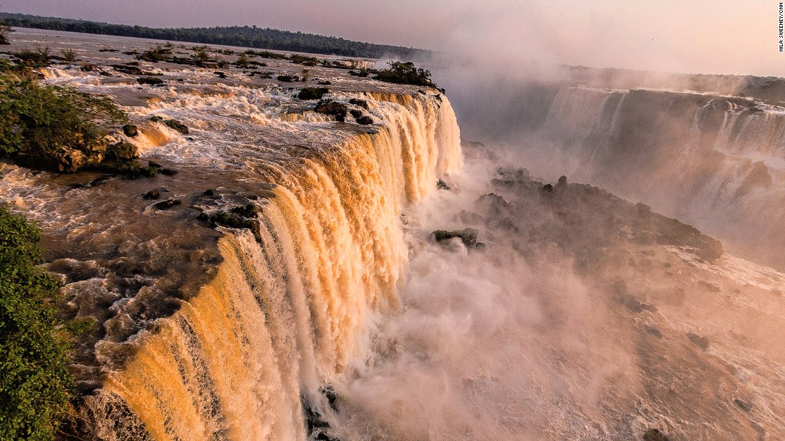 Iguazu Falls lie within Argentine territory, but views from the Brazilian side can be superior. When on the Brazilian side, take the lift at the bottom of Salto Floriano falls to get a spectacular outlook of the waterfalls. Helicopter rides are also available from just $115. 