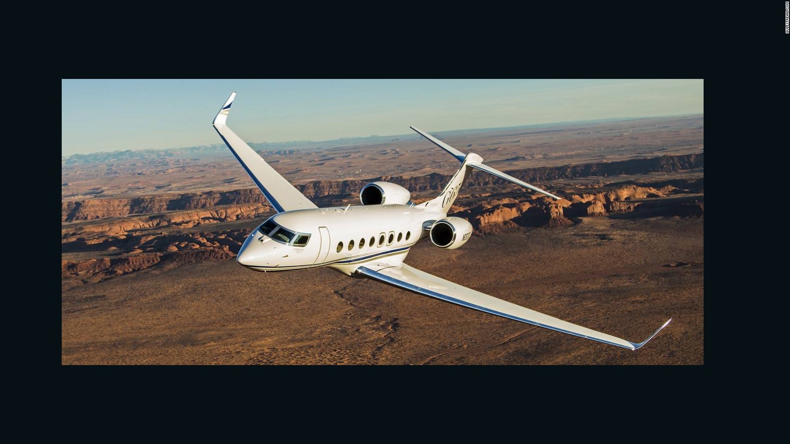 The Gulfstream G650 can fly eight passengers and four crew members some 8,000 statue miles at a cruising speed of Mach 0.85, according to specs posted on gulfstream.com.