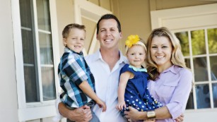 Hillary and Jeff Whittington and their children Ryland, left, and Brynley.