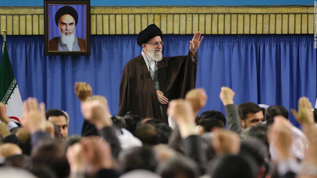 Iranian Supreme Leader Ayatollah Ali Khamenei meets with environmental officials in Tehran, Iran, on Sunday, March 8.