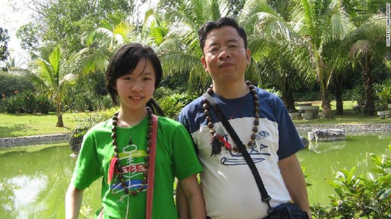 Tong Shao with her father in China. The killing has devastated him: &quot;I can&#39;t stop thinking about this whole thing.&quot; 