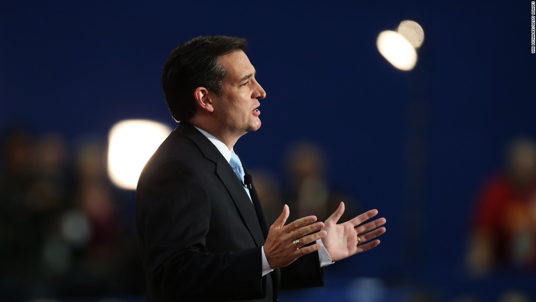 Then-Senate Republican Candidate and Texas Solicitor General Cruz speaks during the Republican National Convention at the Tampa Bay Times Forum on August 28, 2012.