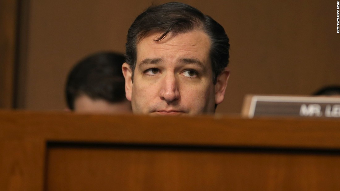 Cruz listens to testimony during a Senate Judiciary Committee hearing on April 22, 2013, in Washington, D.C.