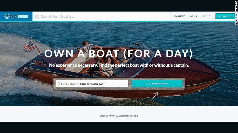 Boat owners can offset their ownership cost, and travelers can rent a boat for everything from water sports to fishing and cruising.