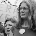 Gloria Steinem of the National Organization for Women attends an Equal Right Amendment rally outside the White House Saturday,July 4, 1981 in Washington. (AP Photo/Scott Applewhite)