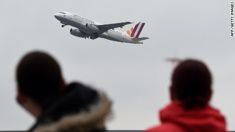 TOPSHOTS
An Airbus A 313 of the German airline Germanwings' takes off at the Duesseldorf airport on March 25, 2015 in Duesseldorf, western Germany. Budget airline Germanwings said there were at least 72 Germans on its plane that crashed in the French Alps, killing all 150 people aboard. AFP PHOTO / PATRIK STOLLARZPATRIK STOLLARZ/AFP/Getty Images
