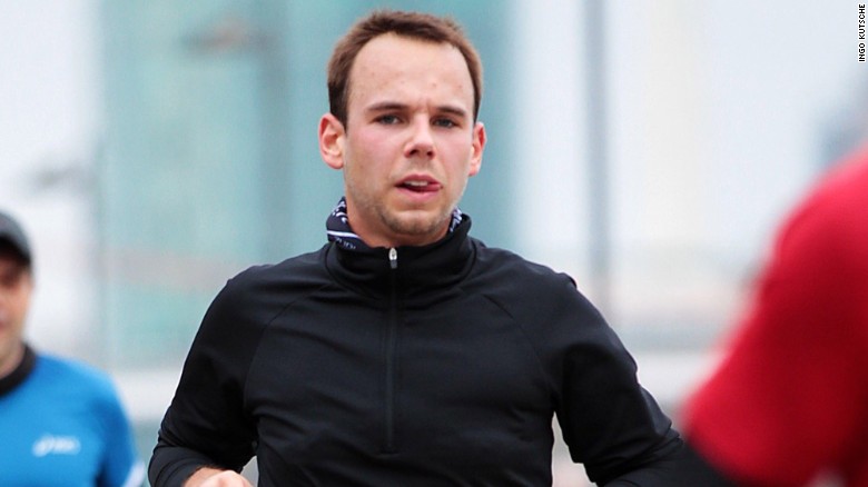 Photo of Germanwings co-pilot Andreas Lubitz in a 2013 race