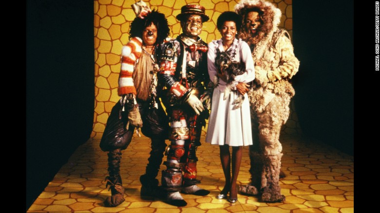 The cast of &quot;The Wiz&quot; (L-R Michael Jackson, Nipsey Russell, Diana Ross and Ted Ross) pose for a publicity shot in 1978 in New York, New York. The movie was directed by Sidney Lumet and produced by Universal Studios.