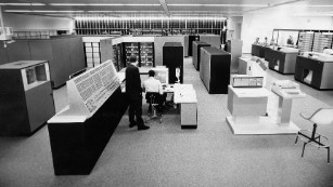 Computers, such as this IBM setup, were starting to take over business operations -- as Sterling Cooper saw last year.