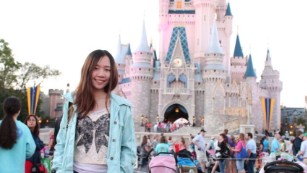 Tong visited Disney World in Orlando while on a break from school last year.