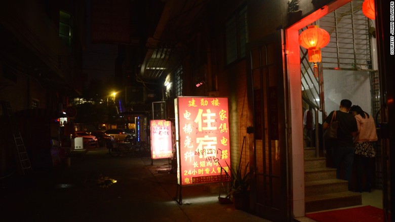 A hotel in a red light district of Dongguan, southern China