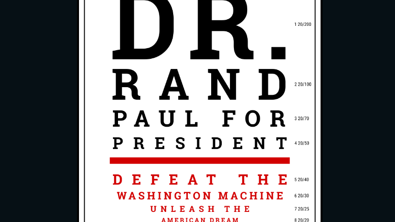 A poster from the Rand Paul for President campaign. 