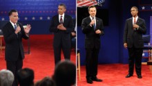 "Saturday Night Live" often mocks presidential debates soon after they happened. Sudeikis and Jay Pharoah portrayed Mitt Romney and Obama in 2012.