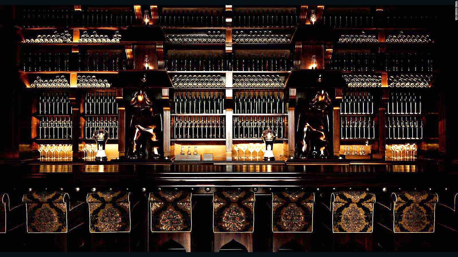 Drinks just taste better when they come from behind such an elegant bar.