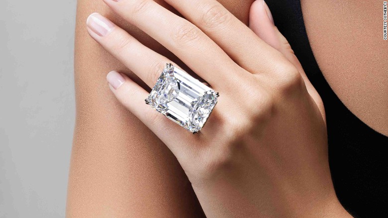 This flawless, 100-carat diamond sold for $22 million, including buyer's premium,  at Sotheby's New York's Magnificent Jewels sale on April 21. It's one of only six diamonds  over 100 carats to ever be sold at auction.