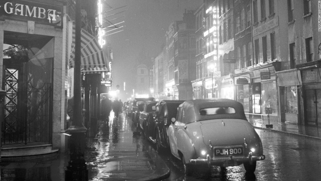 Frith Street in Soho, London, in 1955, at a time when the capital&#39;s rival gangs are battling for control of race-course betting.