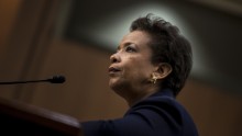 Loretta Lynch listens during her confirmation hearing before the Senate Judiciary Committee January 28, 2015 in Washington, D.C. 