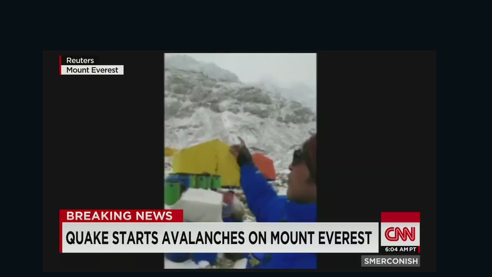 Earthquake triggers avalanches at Mt. Everest