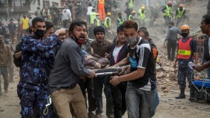A 7.8 magnitude earthquake centered less than 50 miles from Kathmandu rocked Nepal on April 25, 2015, with devastating force. Hundreds have been killed and injured.