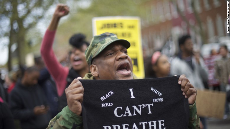 Hundreds of protesters gather for the march on April 25.
