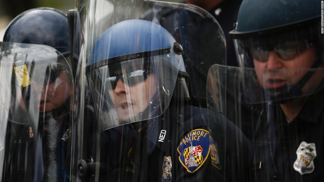 Baltimore protests turn violent; police injured