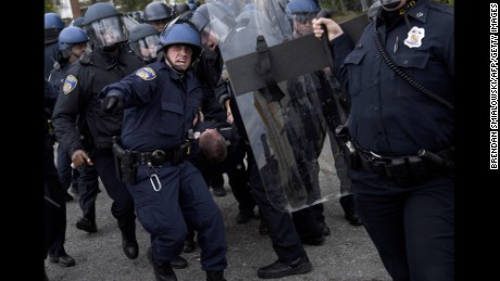 Chaos and violence on the streets of Baltimore