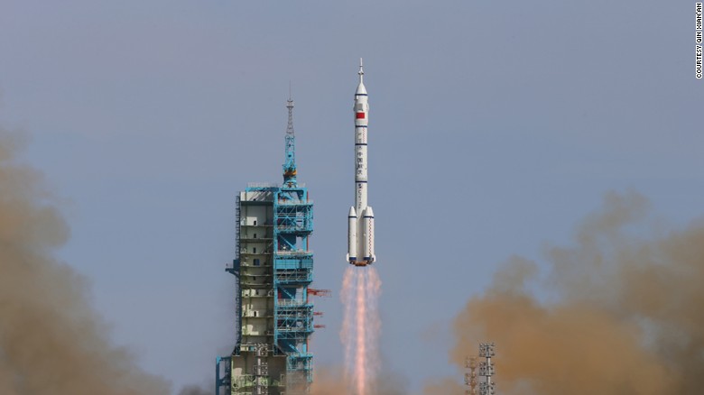 Shenzhou-10 was China&#39;s fifth manned space mission. The Shenzhou-10 spaceship, propelled by a Long March-2F rocket, blasted off from the Jiuquan Satellite Launch Center in the Gobi Desert on June 11, 2013.