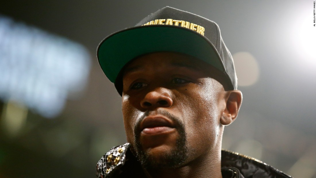 Floyd Mayweather enters the ring before taking on the Philippines-born Manny Pacquiao on Saturday - 150502232704-08-pacquiao-mayweather-0502-super-169