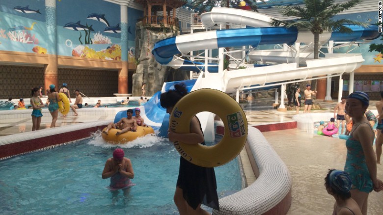 Kim Jong Un personally inspected the plans for this new water park 113 times and had his top officials safety test the water slides.<br />