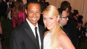 NEW YORK, NY - MAY 06:   Golfer Tiger Woods (L) and Skier Lindsey Vonn attend the Costume Institute Gala for the "PUNK: Chaos to Couture" exhibition at the Metropolitan Museum of Art on May 6, 2013 in New York City.  (Photo by Jamie McCarthy/Getty Images for The Huffington Post)
