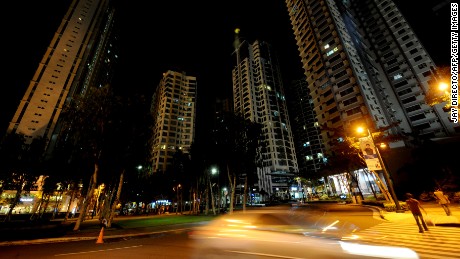 The Bonifacio Global City skyline in suburban Manila.