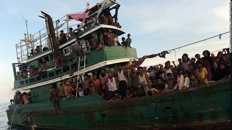 A boat carrying about 300 Rohingya men, women and children was found drifting in Thai waters off the southern island of Koh Lipe in the Andaman sea on Thursday, May 14. 