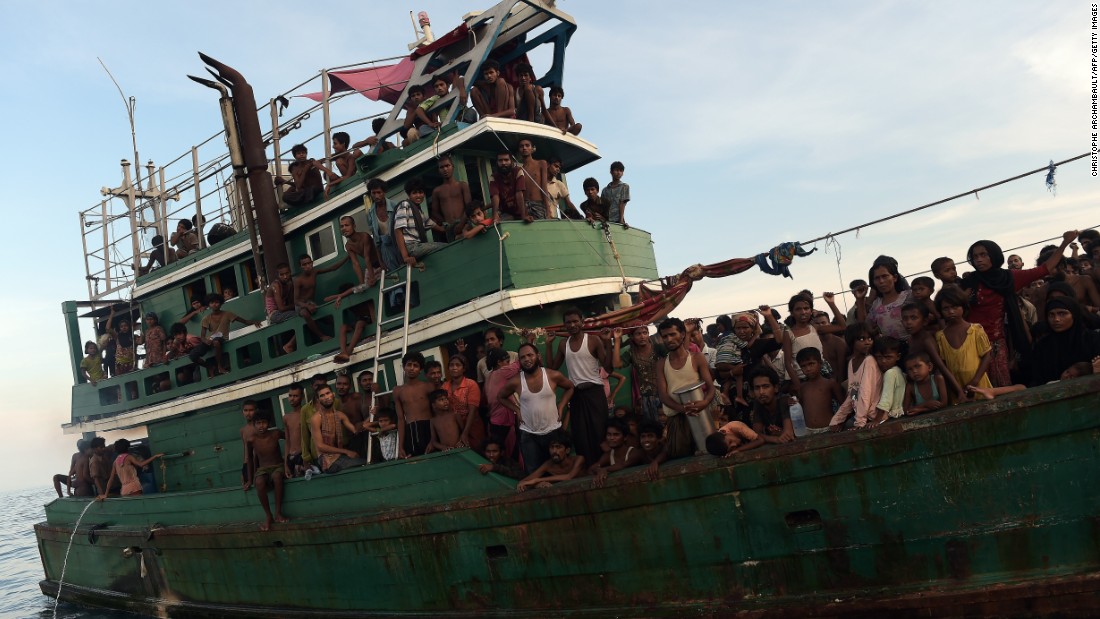 A boat carrying about 300 Rohingya men, women and children was found drifting in Thai waters off the southern island of Koh Lipe in the Andaman sea on Thursday, May 14. 