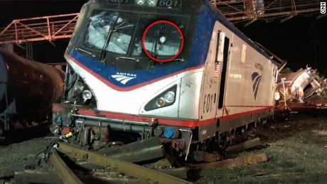 Conductor: Amtrak train may have been hit by something - CNN.com