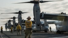 <strong>Dec. 9 2015: </strong>A Marine MV-22B landed short while recovering to a ship. No injuries. $ 2,000,001 in damage.