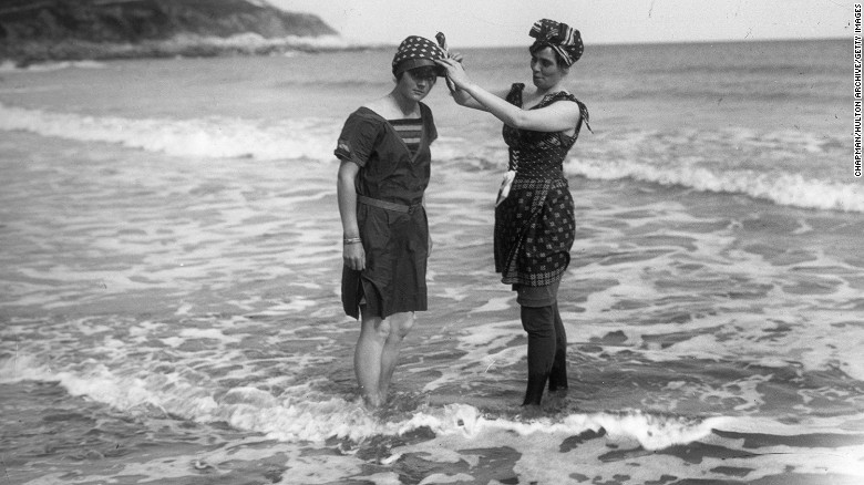 "The story really starts with the shift from bathing in Victorian times to swimming," Nothdruft says. "There was this movement toward more activity, and particularly women being able to be more active."