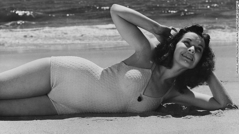 "You start getting a lot of structured swimsuits built like corsets," Nothdruft says. "They have bra tops, and there's control and structure material inside them for shaping."