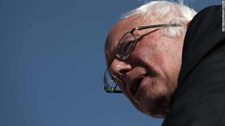 Democratic presidential candidate U.S. Sen. Bernie Sanders (I-VT) delivers remarks while officially announcing his candidacy for the U.S. presidency during an event at Waterfront Park May 26 in Burlington, Vermont.