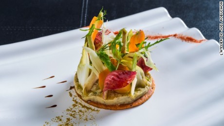 L&#39;Atelier de Joël Robuchon&#39;s eggplant salad. 