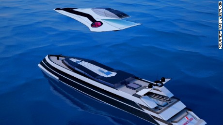 It's a yacht, and a plane... oh and a chopper