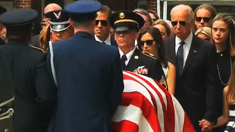 biden beau funeral casket obama eulogy arrives bidens politics bond cnn today joe emotional delivers