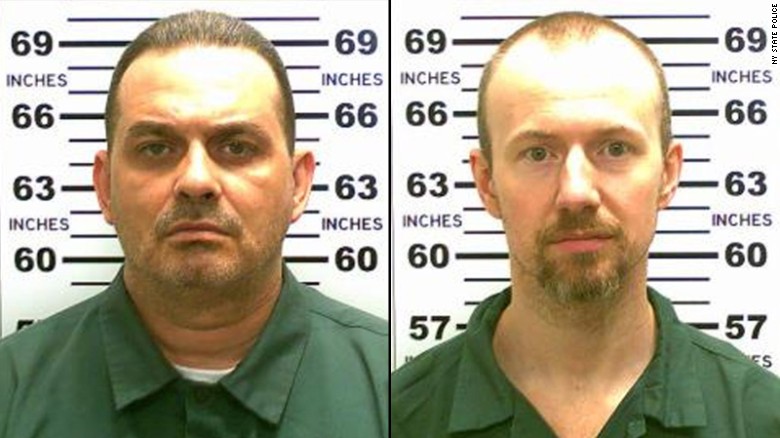 Richard Matt, left, and David Sweat were on the run after they escaped from the Clinton Correctional Facility in Dannemora, New York, on Saturday, June 6. Matt was killed by police on Friday, June 26. Sweat was captured two days later and is now in police custody.