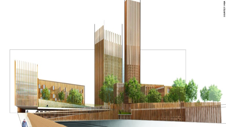 The &quot;Baobab&quot; complex as designed by MGA in conjunction with its design partners in France.