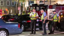 olice and EMT fireman outside the historic Mother Emanuel African Methodist Episcopal Church where a gunman opened fire on a prayer meeting killing nine people on June 17, 2015 in Charleston, South Carolina. Police believe the attack is a hate crime and are searching for a young white man believed to be the only shooter. (Photo by Richard Ellis/Getty Images)